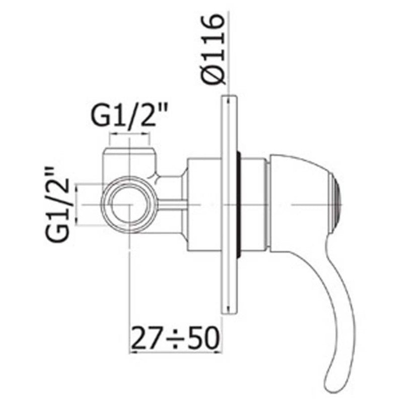 Miscelatore incasso doccia Paffoni Flavia con corpo incasso