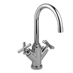 Miscelatore lavabo Paffoni Quattro con scarico e doppia maniglia a croce