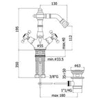 Miscelatore bidet Paffoni Belinda completo di scarico