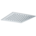 Soffione anticalcare ultraslim in metallo Paffoni Hawai 20x20 cm con snodo