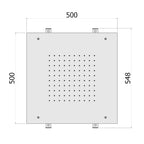 Soffione doccia quadrato a soffitto 50x50 cm Paffoni Boston