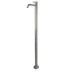 Rubinetto miscelatore Lavabo a Pavimento in acciaio inox 316L Finitura Spazzolata senza scarico e bocca di erogazione con anticalcare