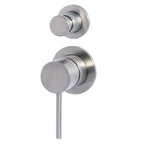 Rubinetto miscelatore Doccia incasso a due vie in acciaio inox 316L Finitura Spazzolata Tubico Tevere