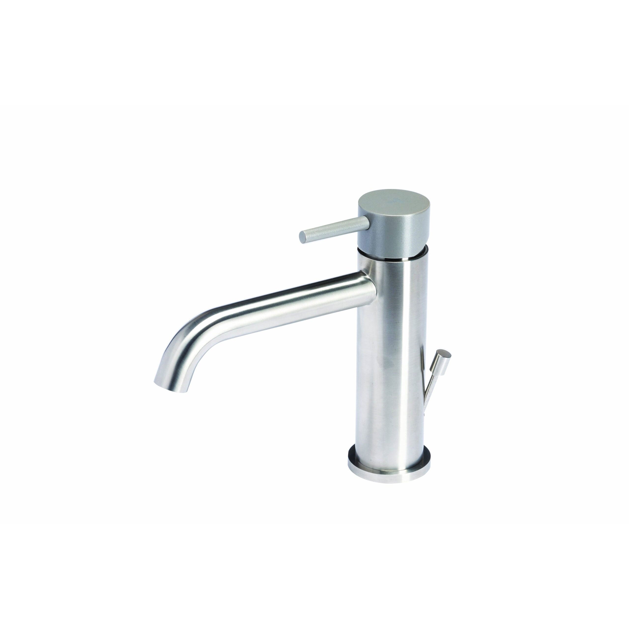 Rubinetto miscelatore Lavabo con scarico  in acciaio inox Finitura Spazzolata con Maniglia colore Roccia Tubico Colorado