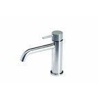 Rubinetto miscelatore Lavabo senza scarico  in acciaio inox Finitura Spazzolata con Maniglia colore Roccia Tubico Colorado