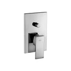 Set soffione doccia quadrato e braccio doccia quadrato con miscelatore incasso Level e set duplex doccia Cromo Paffoni