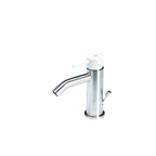 Rubinetto miscelatore Bidet con scarico  in acciaio inox Finitura Spazzolata con Maniglia color Perla  Tubico Colorado