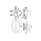 Miscelatore incasso doccia con deviatore con 3 Uscite serie Berry modello BR019CR cromato Paffoni