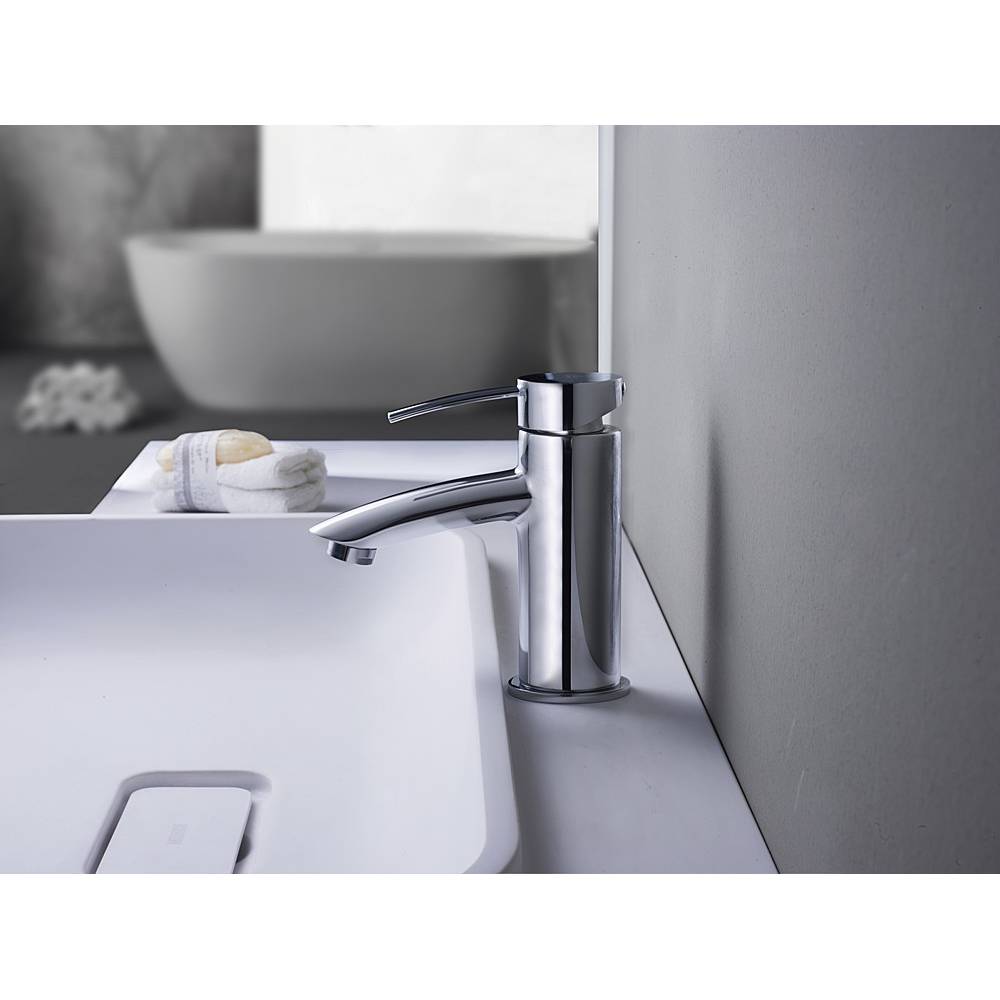 Miscelatore lavabo ellittico monocomando senza scarico serie Berry modello BR071CR cromato Paffoni