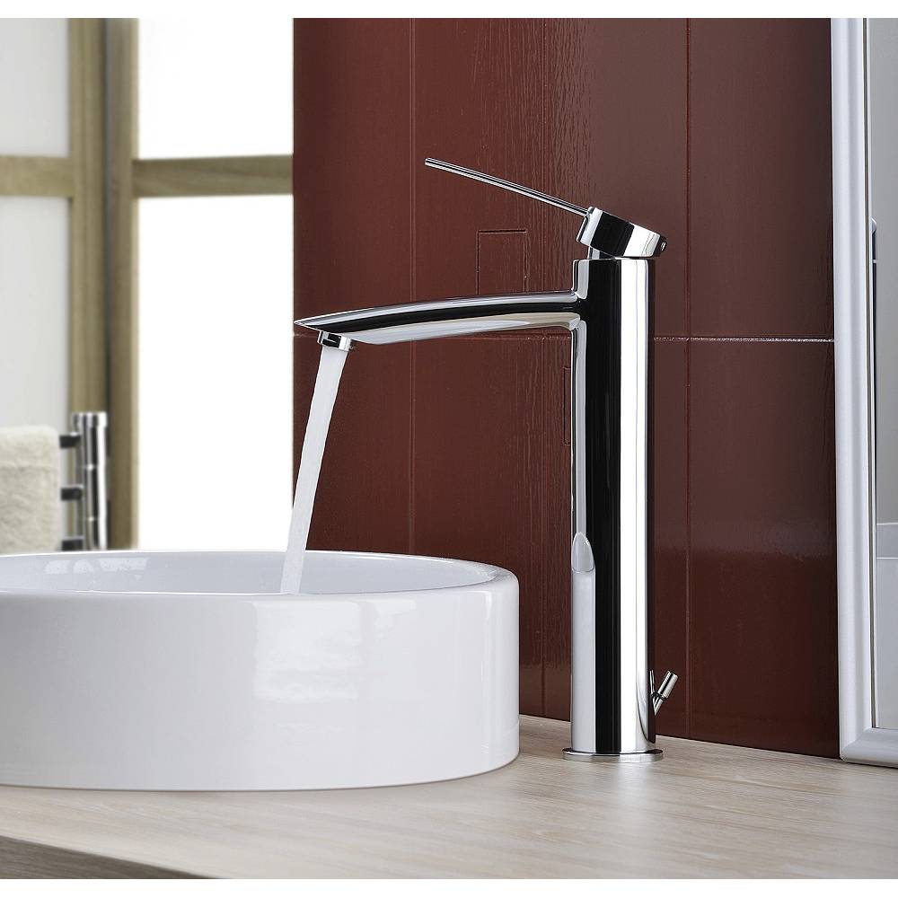 Miscelatore lavabo prolungato con scarico serie Berry modello BR085CR cromato Paffoni