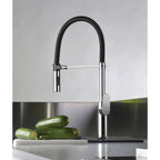 Miscelatore cucina Professional con doccetta serie Candy modello CA179CRNO cromato con molla nero opaco Paffoni