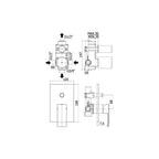 Miscelatore incasso doccia con piastra in metallo con deviatore serie Effe modello EF015CR/M cromato Paffoni