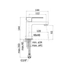 Miscelatore lavabo con scarico clic clac serie Effe modello EF071KCR cromato Paffoni