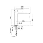 Miscelatore lavabo medio con scarico clic clac serie Effe modello EF074KCR cromato Paffoni