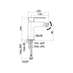 Miscelatore bidet monocomando con scarico clic clak serie Effe modello EF131KCR cromato Paffoni