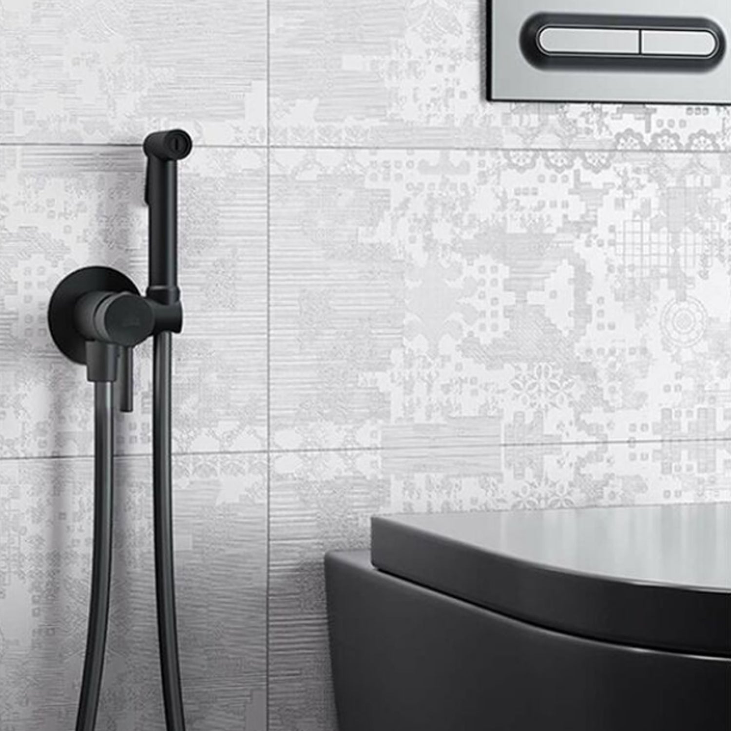 Set bidet incasso tondo Paffoni con miscelatore colore nero opaco