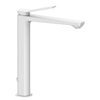 Miscelatore alto lavabo con scarico automatico Paffoni Tilt Bianco Opaco