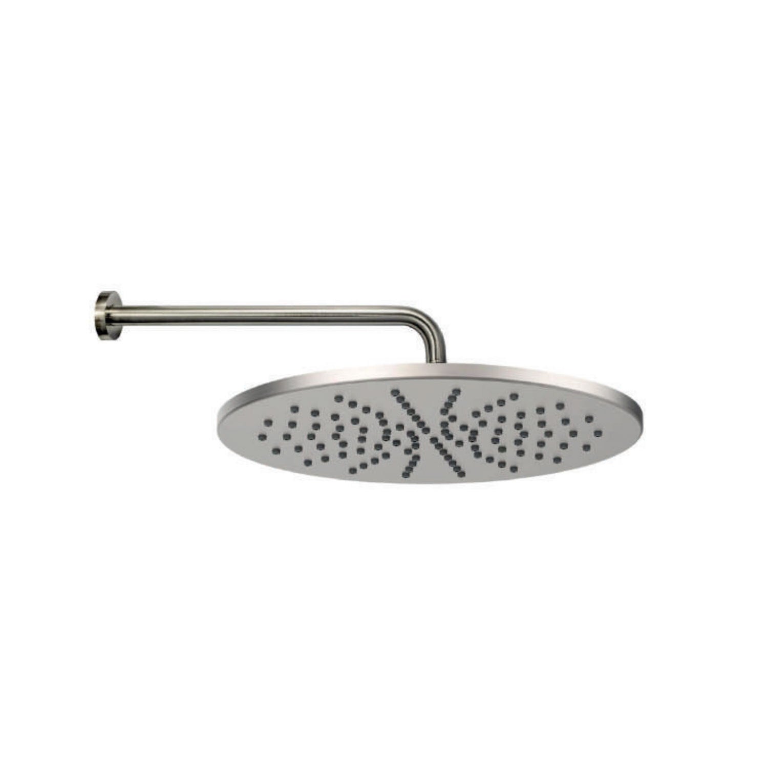 Soffione tondo con braccio doccia Paffoni modello Master diametro 225 mm satinato
