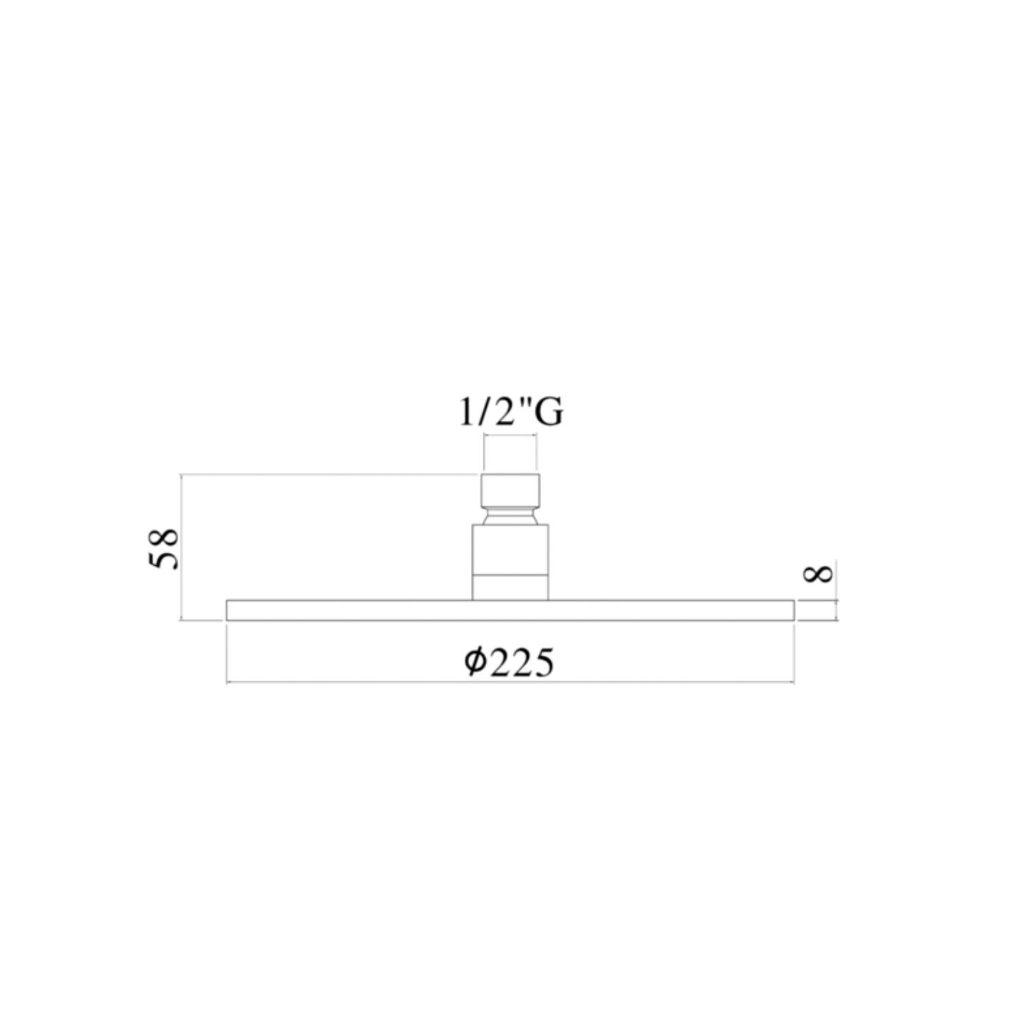 Soffione tondo con braccio doccia Paffoni modello Master diametro 225 mm satinato