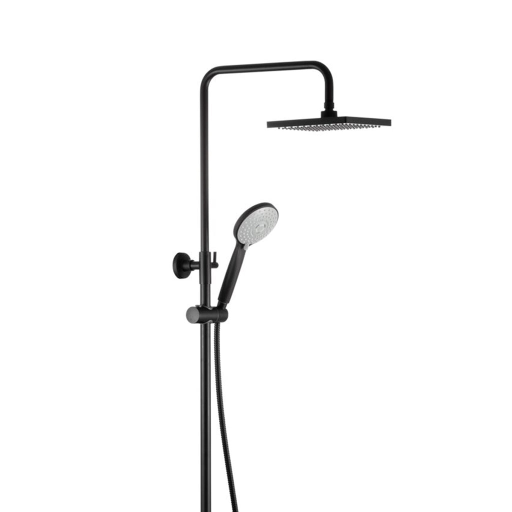 Colonna doccia nero orientabile con soffione 20cm