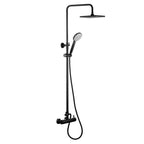 Colonna doccia nero orientabile con soffione 20cm
