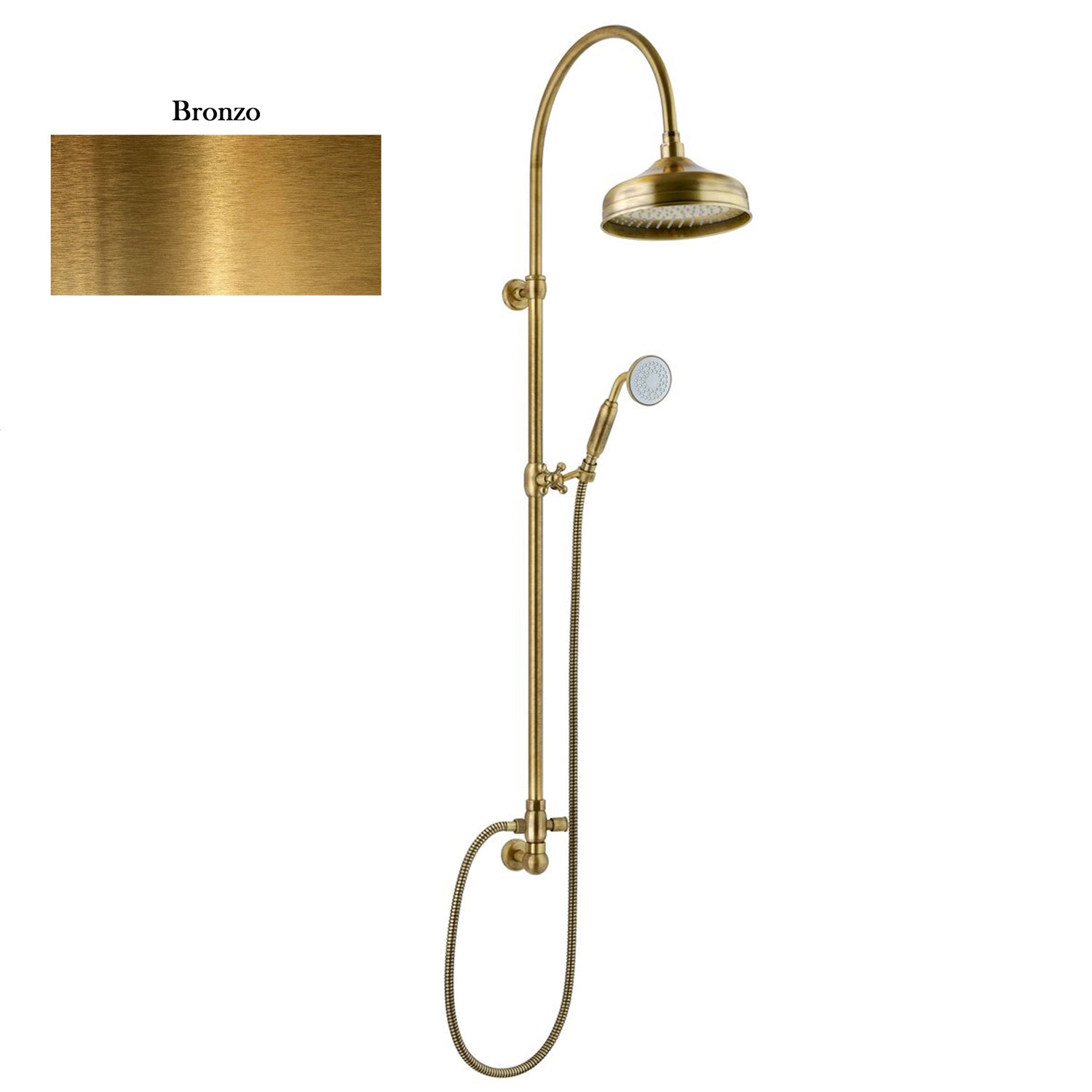 Colonna doccia bronzo orientabile con soffione Lord