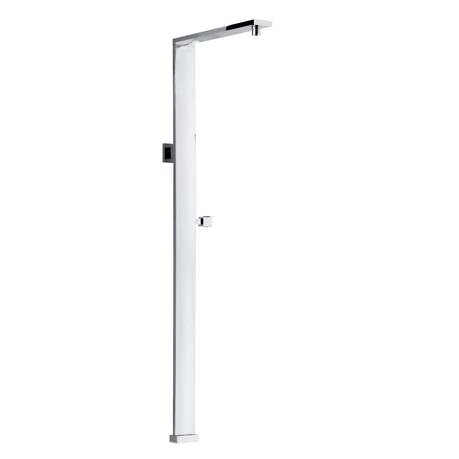 Colonna doccia rettangolare in ottone con soffione 37x18cm e doccino