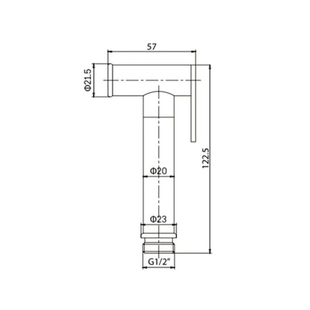 Doccia shut off Reflex in ottone attacco 1/2M bronzo