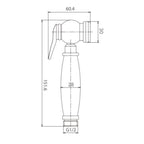 Doccia shut off Antea in ottone attacco 1/2M bronzo