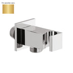 Supporto doccia fisso in ottone serie Glamour con innesto conico oro spazzolato