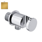 Supporto doccia fisso in ottone serie Arte con innesto conico oro