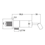 Supporto doccia snodato in ottone serie Glamour