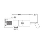 Supporto doccia snodato in ottone serie Arte