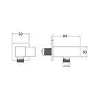 Supporto doccia laterale in ottone serie Glamour