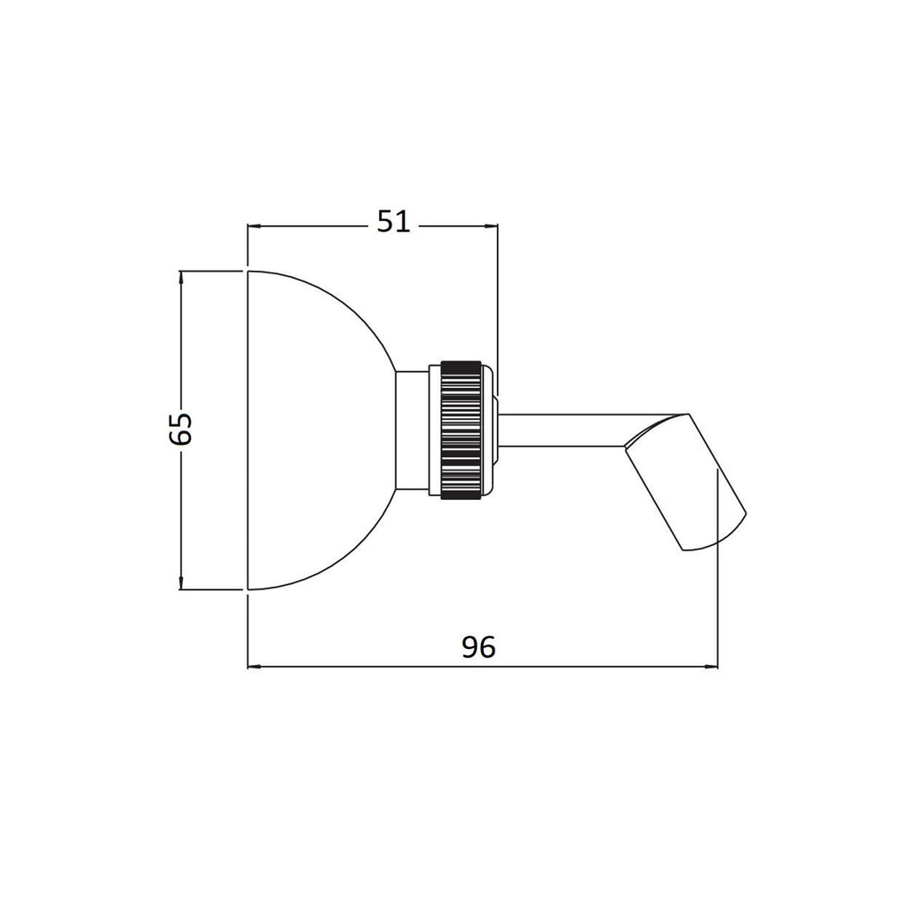 Supporto in metallo conico con forcella in abs