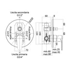 Miscelatore doccia incasso Paffoni Green con deviatore
