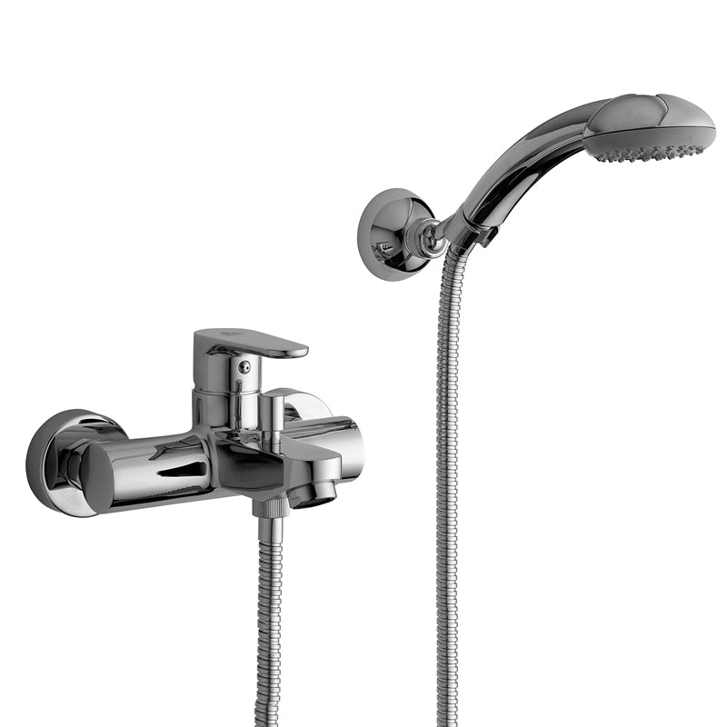 Miscelatore vasca con set doccia Paffoni Green ottone cromato