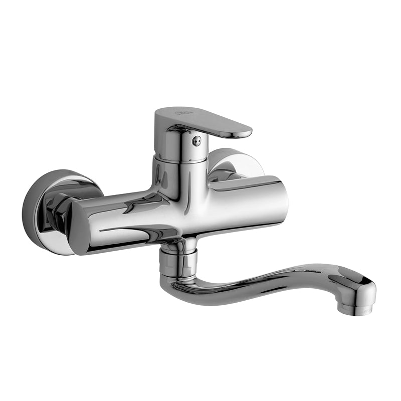 Miscelatore Lavello a Muro Paffoni Green con canna tubo serpente GRE161CR