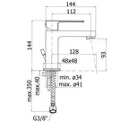 Miscelatore lavabo Paffoni Elle fornito senza piletta di scarico
