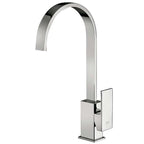 Miscelatore lavello Paffoni Elle con canna piatta orientabile design squadrato