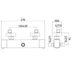 Paffoni mod. LEVEL Miscelatore Termostatico doccia con deviatore LEQ269CR