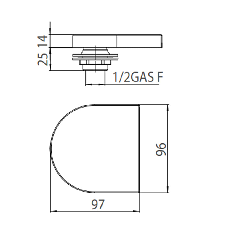Bossini Bocca vasca ottone con getto a cascata  E86905 POLO