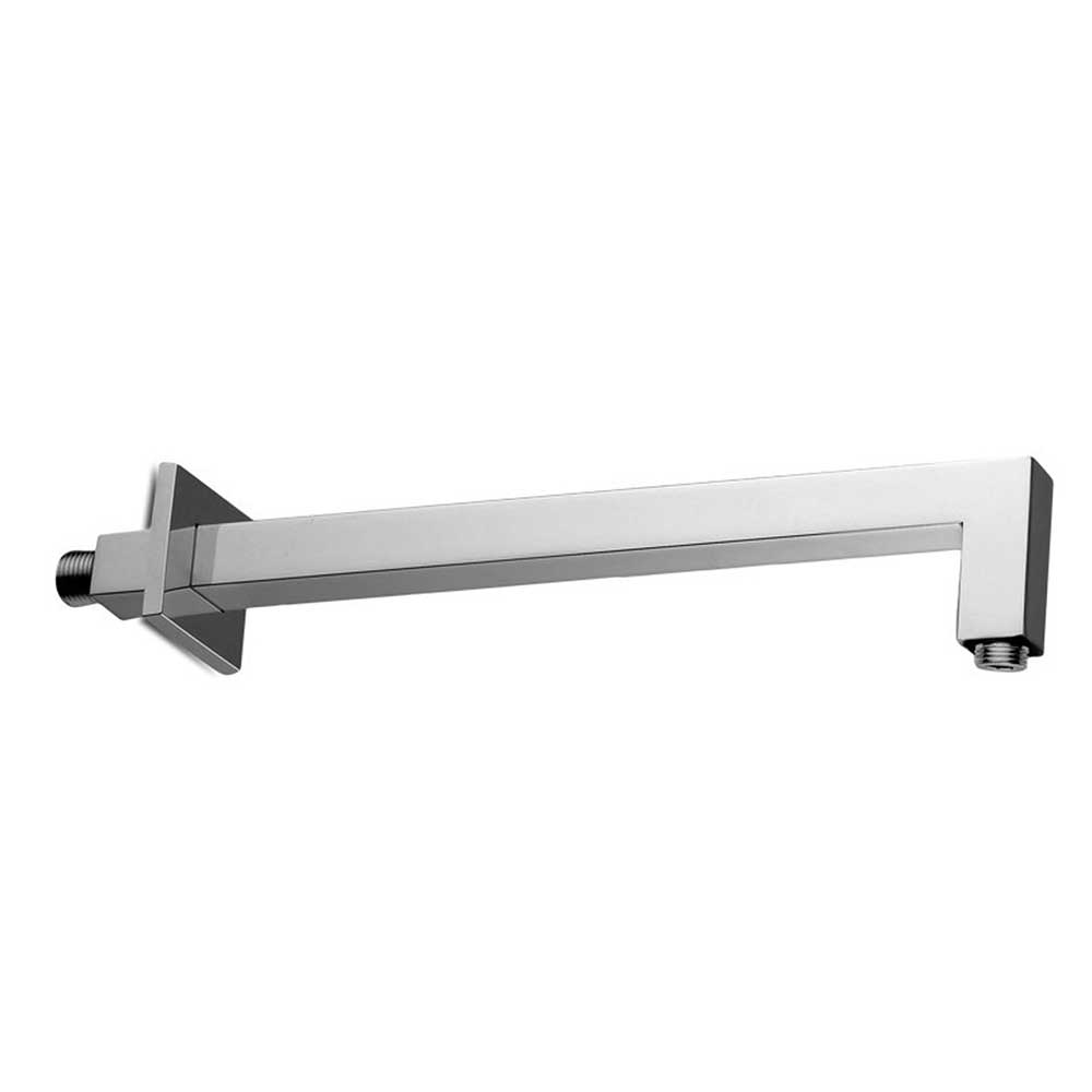 Braccio doccia quadrato da 35 cm Paffoni Level ottone cromato lucido