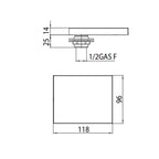 Bossini Bocca vasca ottone con getto a cascata  E86906 MAK
