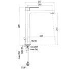 Miscelatore lavabo alto Paffoni Effe senza scarico