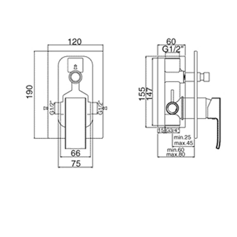 Set di miscelatori da bagno Paffoni Level lavabo