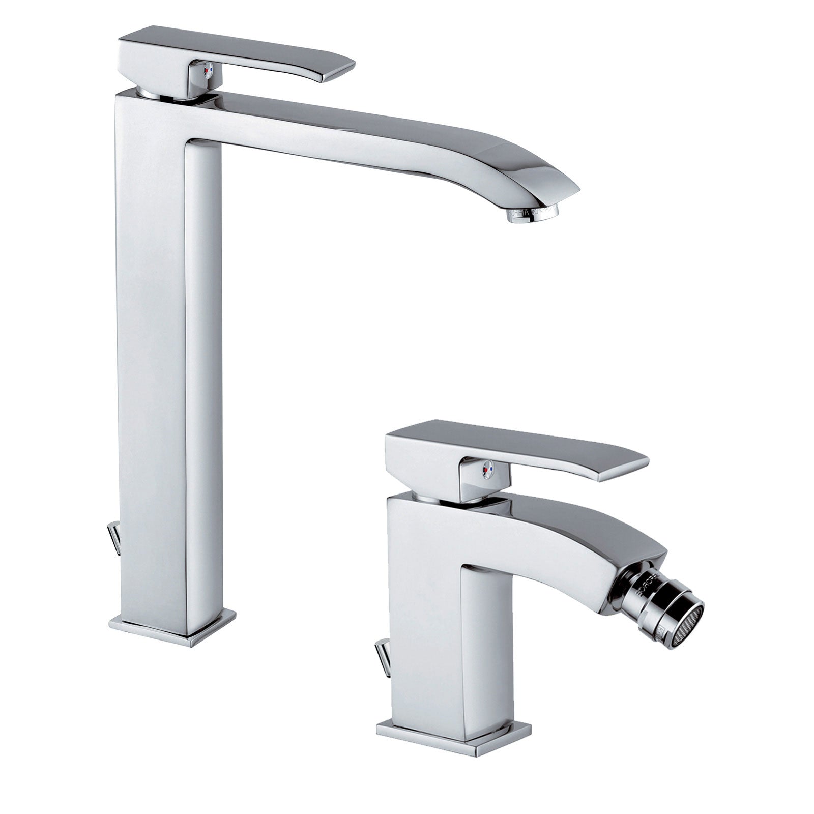 Set di miscelatori da bagno Paffoni Level lavabo alto + bidet
