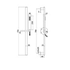 Saliscendi Paffoni Berry con asta in metallo ellittica ZSAL102CR