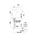 Miscelatore lavabo con scarico serie Flavia modello FA075BR colore bronzo Paffoni