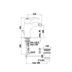 Miscelatore bidet con scarico serie Flavia modello FA135CO colore cromo-oro Paffoni